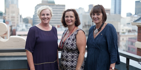 IMG: International Women's Day Leadership Oration [L-R: Vivia Hickman, Catherine Deveny, Jane Fenton]